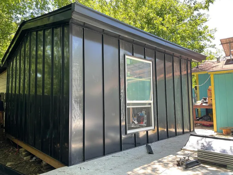 Black standing seam metal wall panels for Metal Roof Installation in Lyndhurst